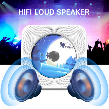 KOVCDVI Portable Bluetooth CD Player with Speakers, FM Radio, and USB Support