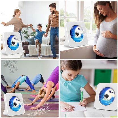 KOVCDVI Portable Bluetooth CD Player with Speakers, FM Radio, and USB Support