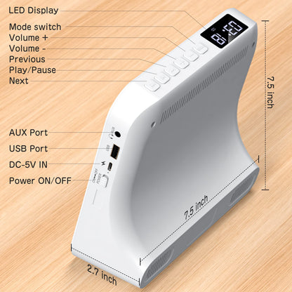KOVCDVI Portable Bluetooth CD Player with Speakers, FM Radio, and USB Support